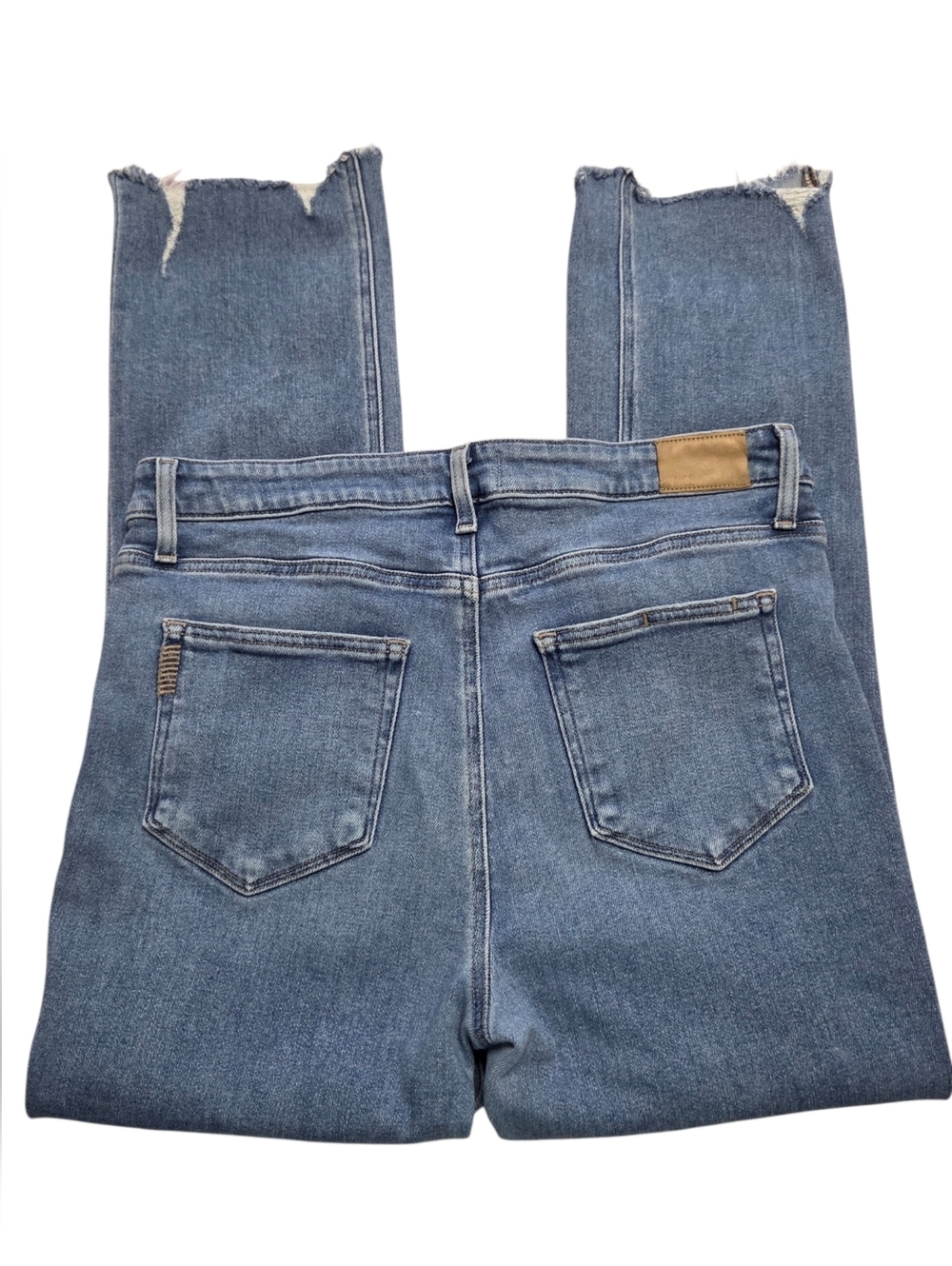 PAIGE Cindy High Rise Raw Hem Jeans Light Wash 32 - Picture 6 of 12